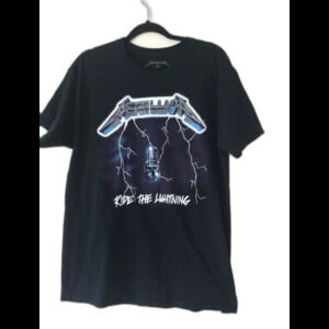 Metallica T-Shirt Men’s Size L Color Black “Ride the Lighting” Graphic Tee